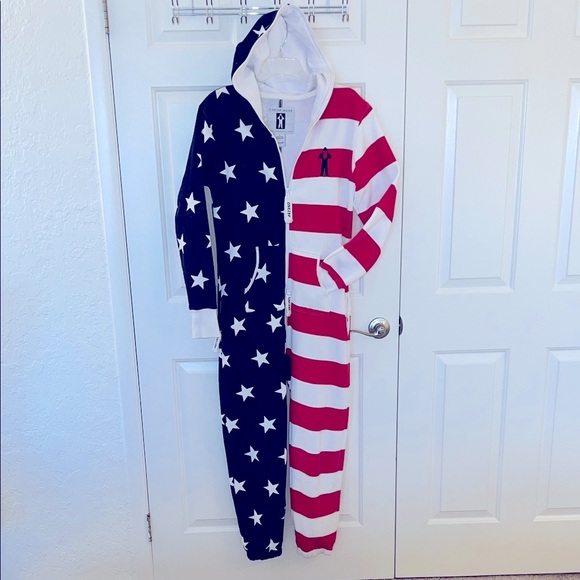 Patriotic Stars and Stripes Jumpsuit - Picture 1 of 4